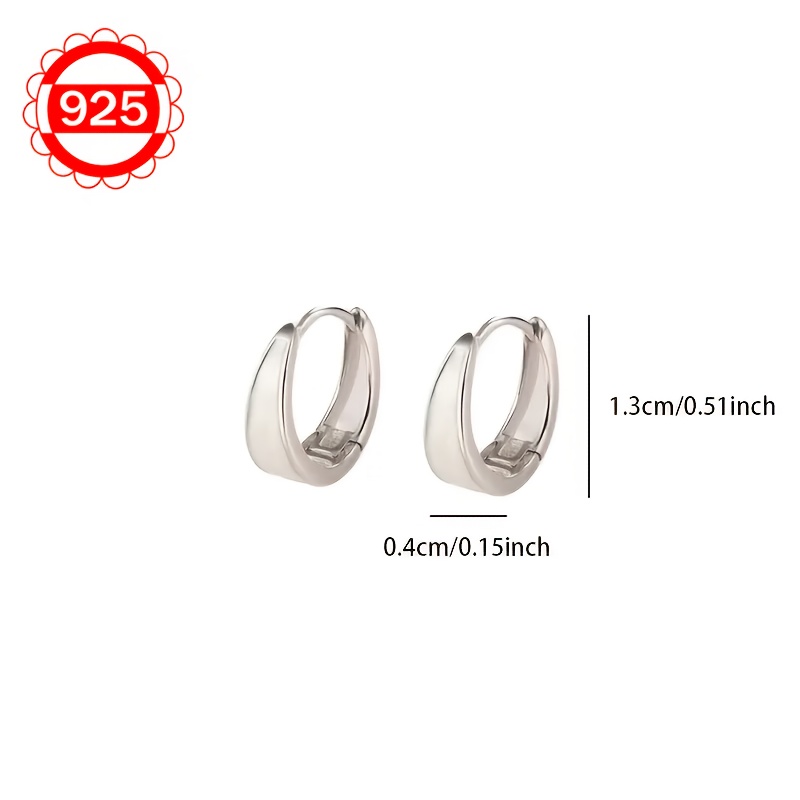 925 Silver Circle Earrings Pair for Women